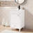 18" Freestanding Small Bathroom Vanity Base Only, Sink Not Included, Decorative Wavy Edge-108213524