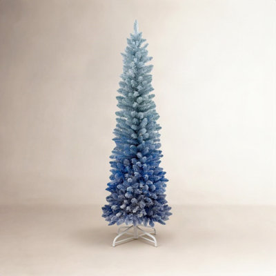 Blue Frosted 7' Christmas Tree