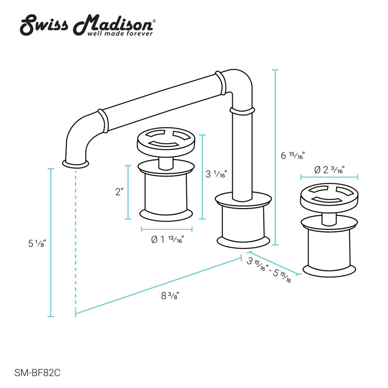 Robinet de salle de bain Avallon, Chrome