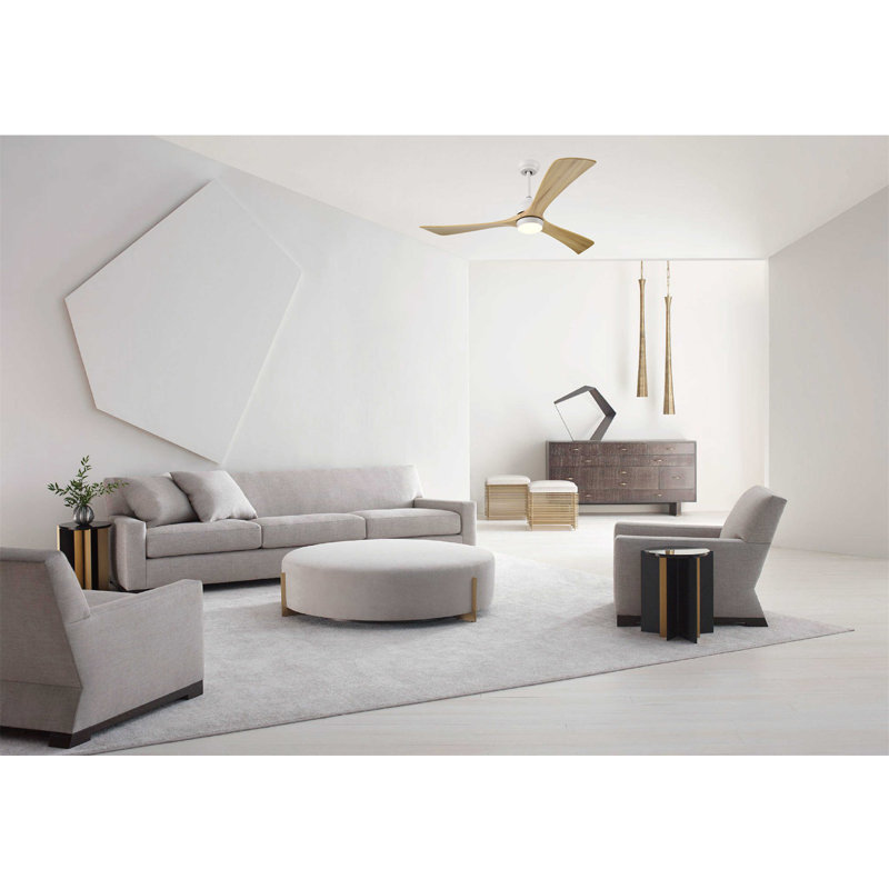 Haydi Ceiling Fan with Light Kit, Natural