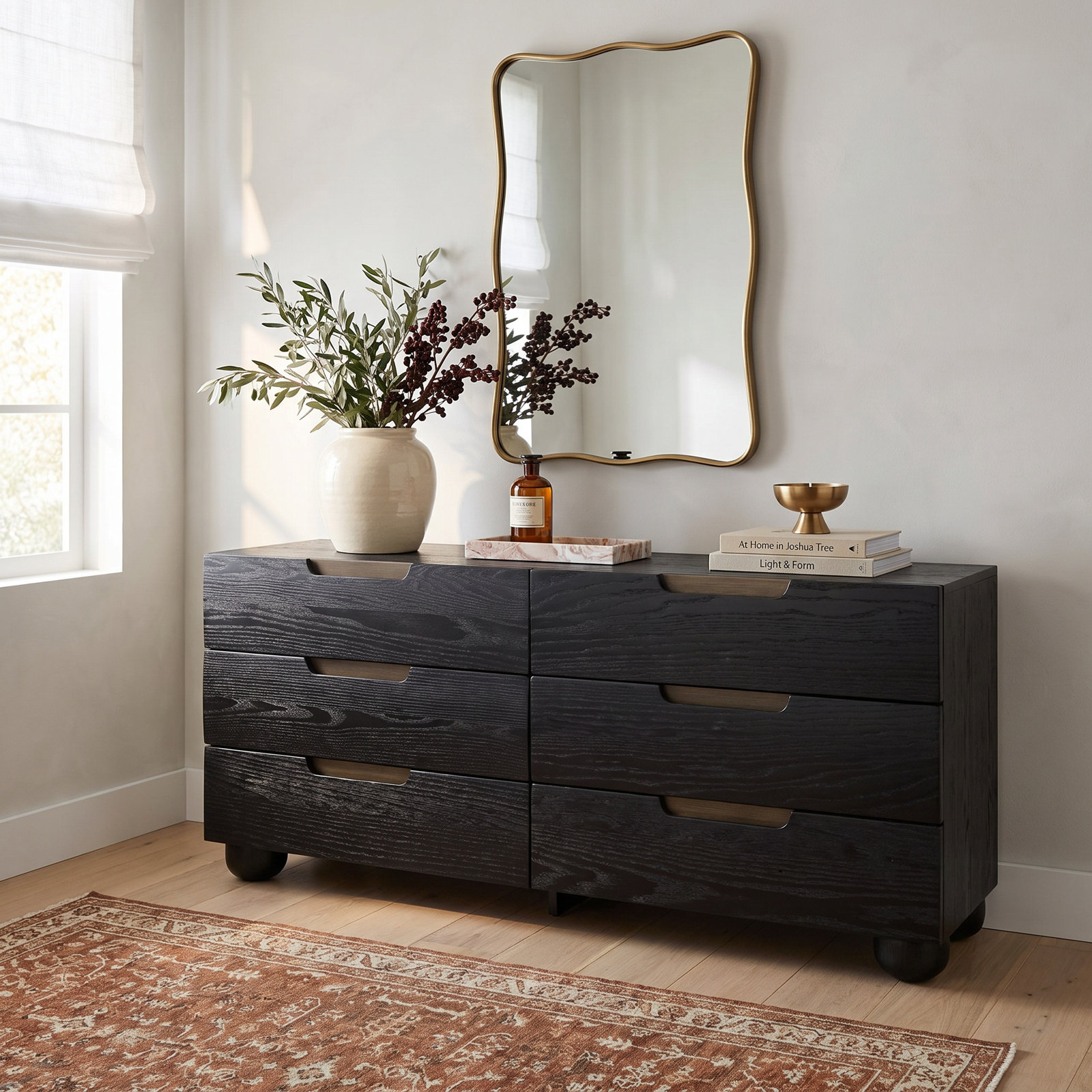 Ernest 64" Double Dresser, Black