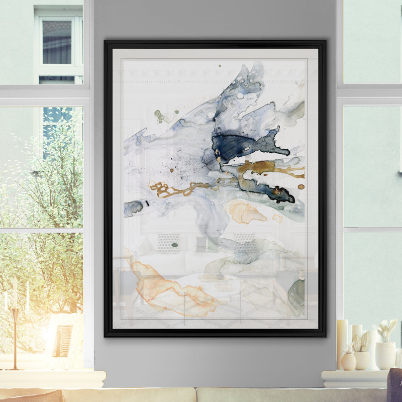 Organique entrelacé II - reproduction d'art sur toile, H 22,5 po x l 30,5 po, Impression encadrée, Noir