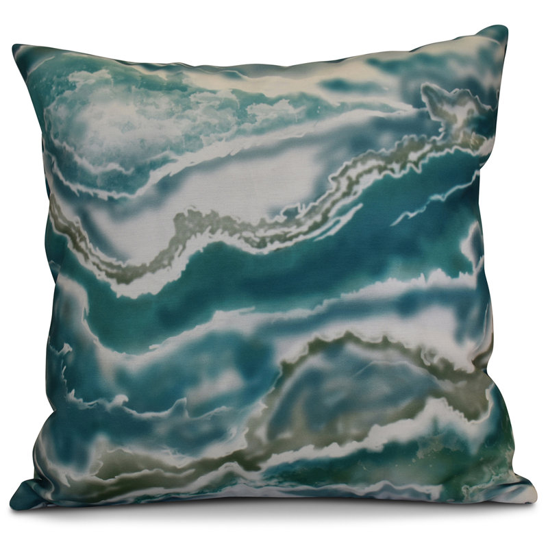 Housse de coussin d'extérieur carré HH Revival, H 20 po x l 20 po x p 2 po, sarcelle