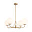 4-light Dimmable Opal Glass Globe Chandelier -758959855