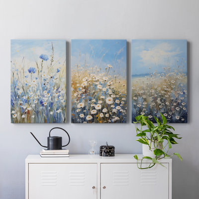 Floral Study Series II - Ensemble de toiles tendues avec châssis Premium - Prêt à être accroché
