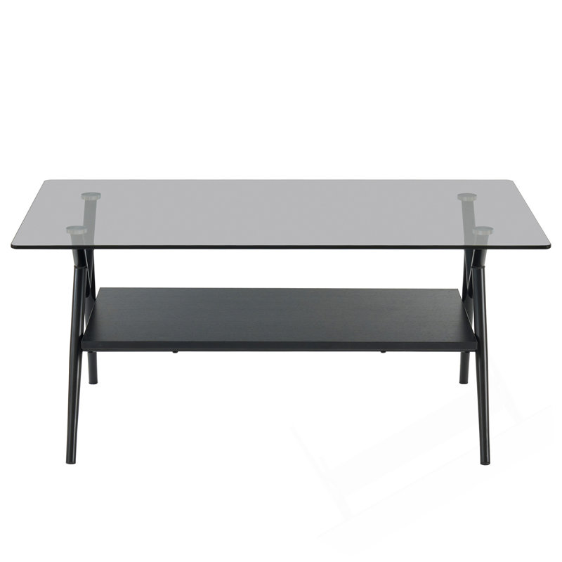 Rectangle Coffee Table, Modern Table, Gray, Brown/Black