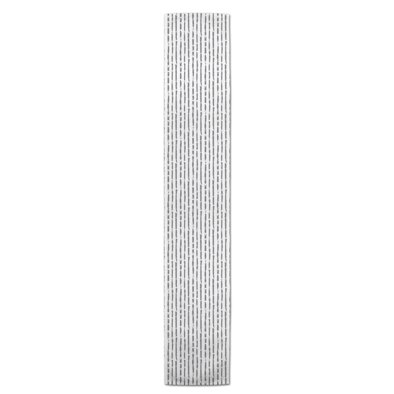 Chemin de table Zaki, Gris, 72 po x 16 po