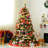 Green Artificial Pine Christmas Tree with 200 Single Coloured Lights with Stand-67202413