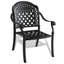 Chaises de salle à manger d'extérieur en fonte d'aluminium - Structure noire avec - Coussins de protection pour chaise de patio et siège moelleux