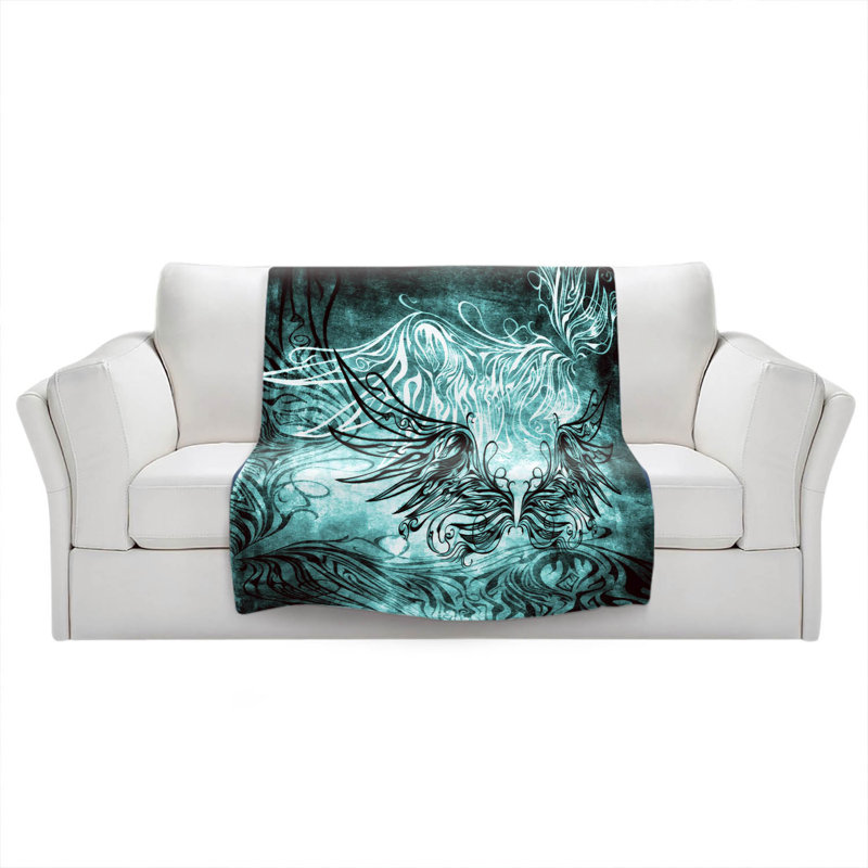  Couverture douce en sherpa, 68 po x 80 po, Aigue-marine