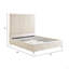 Lit EK en velours beige Edzia