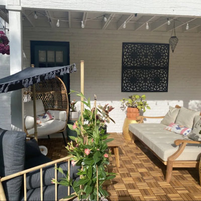 10 tuiles de terrasse emboîtables 10 pièces, plancher de patio extérieur, tuile de terrasse emboîtable 11,8 po x 11,8 po d'extérieur toutes saisons, pavés de patio imperméables pour piscine, balcon et cour arrière