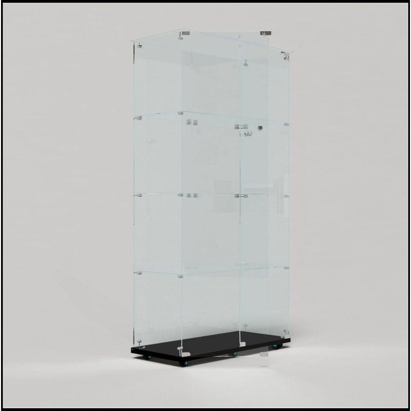 Vitrine en verre trempé, armoire à vin, armoire de rangement, classeur, avec bande DEL Bluetooth, peut être contrôlée par une télécommande ou une application mobile, roulettes pivotantes, peut être placée n'importe où