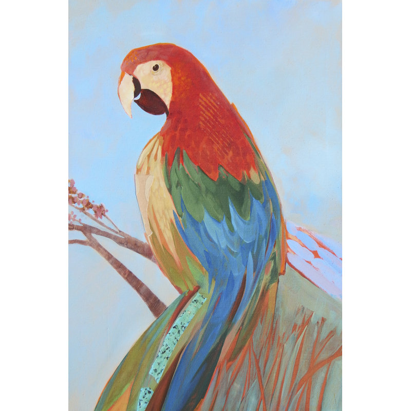 Parrot Wonder II - Wrapped Canvas Print, 46cm H x 30cm W