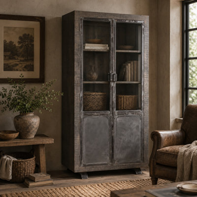 Rickey Solid Wood Cabinet, 36x16x77