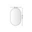 Miroir mural 40 po x 30 po, miroir ovale en métal pour salle de bain, salon, chambre à coucher