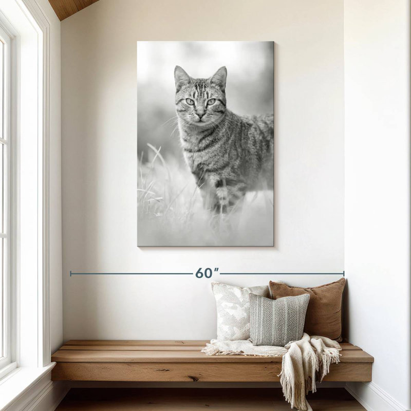 Brampt Grey Cat, 45" H x 30" W