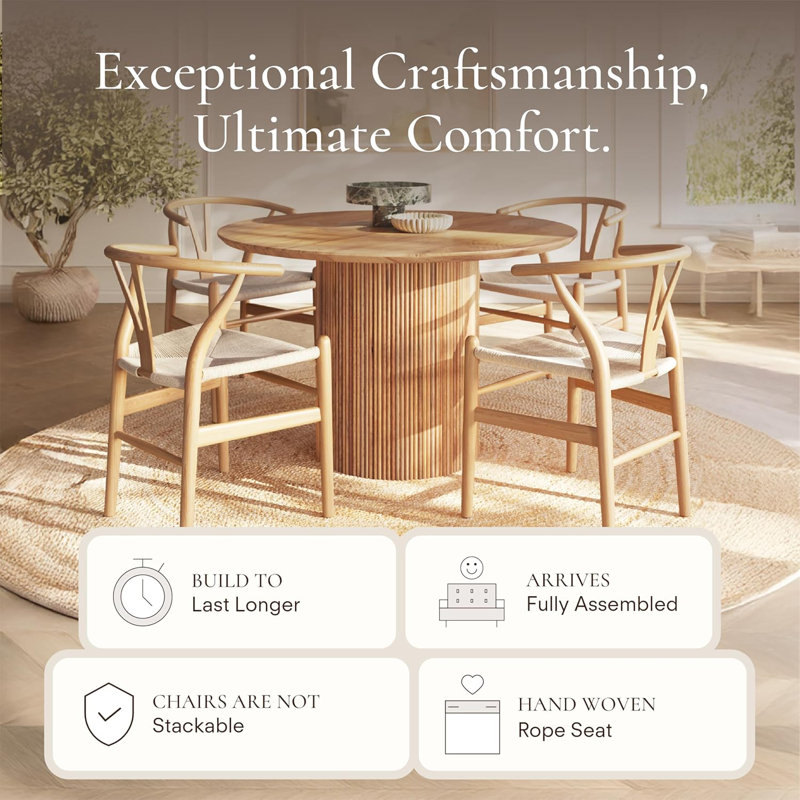 44cm H Side Chair, Beige/Oak Wood