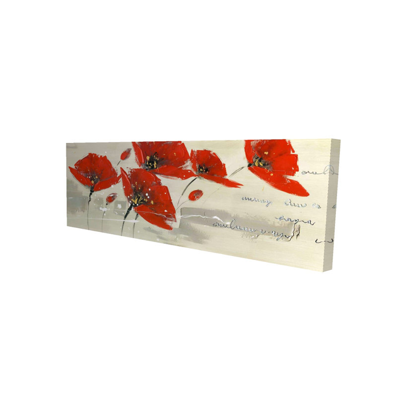 Abstract Red Flowers in the Wind - Floral Canvas Decor