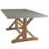 Durga Rustic Pine Frame Concrete Veneer Top Dining Table And Windsor Chairs Set - Full Concrete Veneer Top Table And 4 Chairs