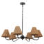 Lustre LED Grady Coastal Farmhouse à bras articulé réglable en métal avec abat-jour en rotin tressé à la main-2094222660-2094222663