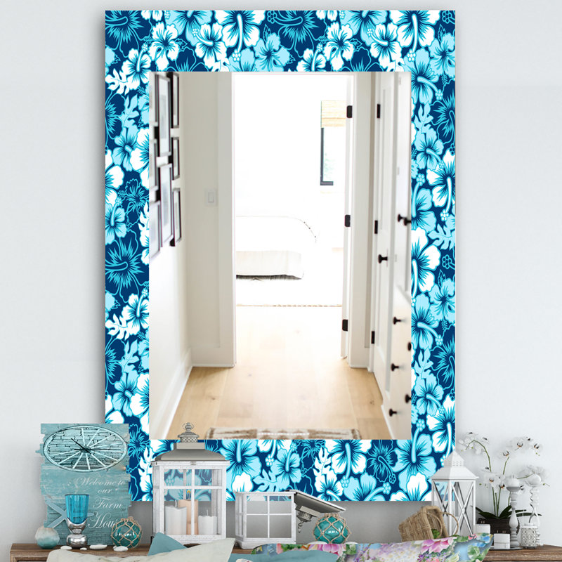 Miroir de salle de bain/meuble-lavabo de salle de bain moderne automne transparent, H 24 po x l 32 po, Floral 2