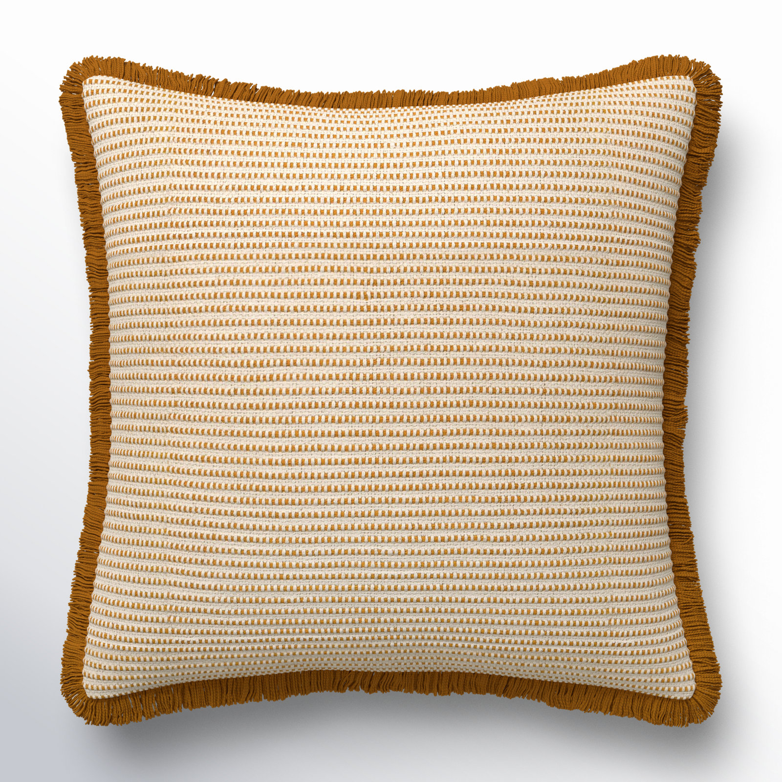 Kava Cotton Pillow Cover, Rust, Down, 20" x 20"