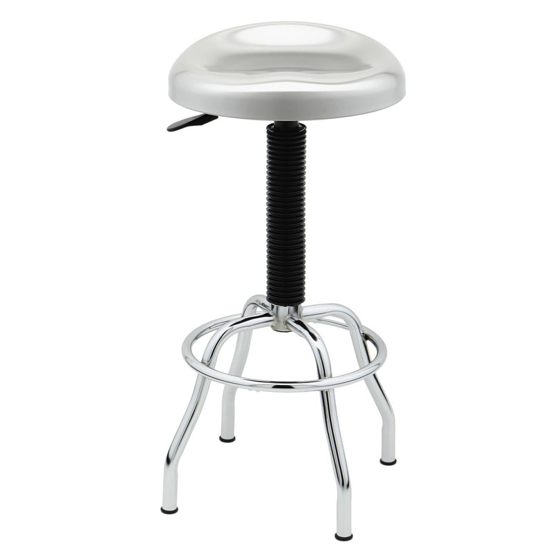 Tabouret pivotant en acier inoxydable à hauteur réglable