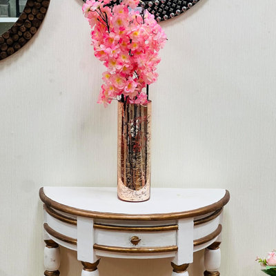 Vase décoratif en verre rose Hosley