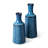 Modern Brilliant Blue Chevron Ceramic Table Vases