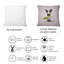 Coussin décoratif noir et blanc avec feuille verte - imprimé traditionnel-576831271