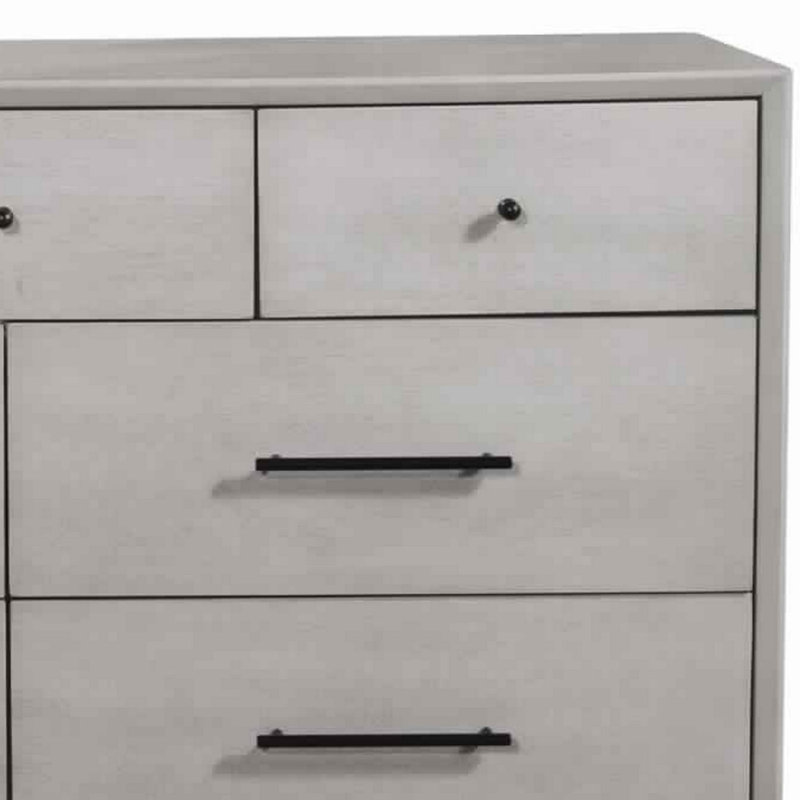 Commode double 7 tiroirs Ralph, Gris