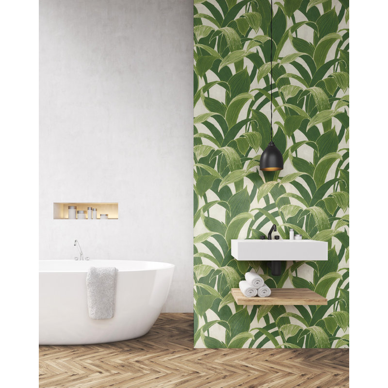 Rouleau de papier peint adhésif en l 216 po x l 20,5 po banana oliveraies Korey