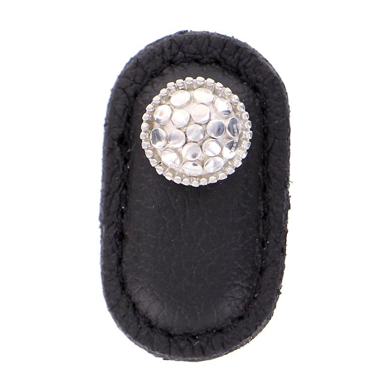Tiziano Novelty Knob, Polished Silver, Black