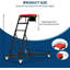 Adjustable Mechanic Creeper 49.2"-68.9" with Locking Wheels & Tool Pouch-457130726