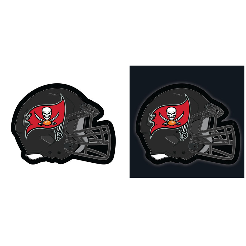 NFL LED Helmet Shaped Lighted Wall Sign, Tampa Bay Buccaneers