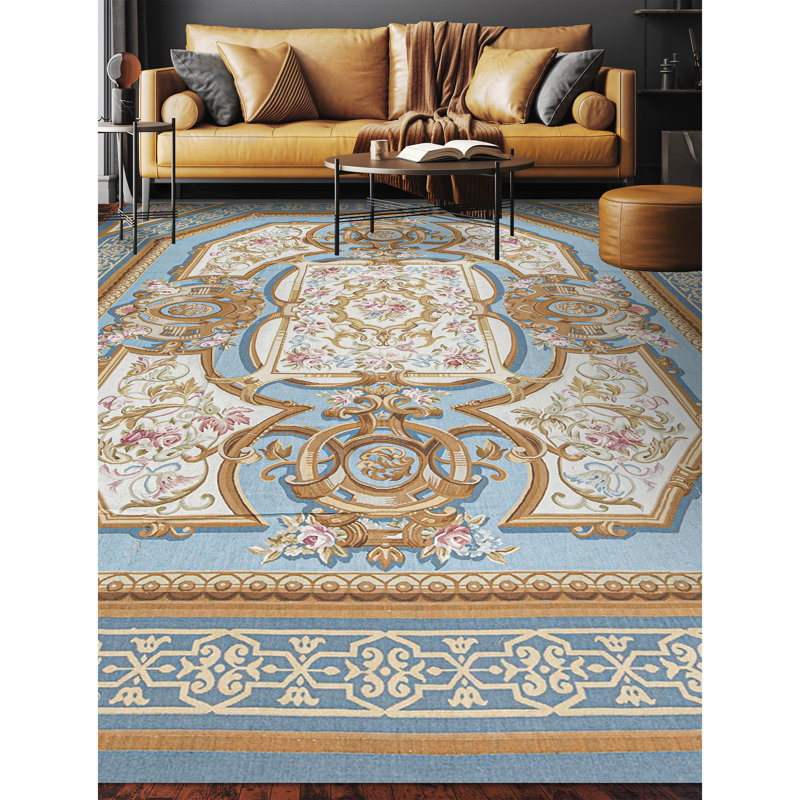 Hand-Knotted High-Quality Blue Area Rug