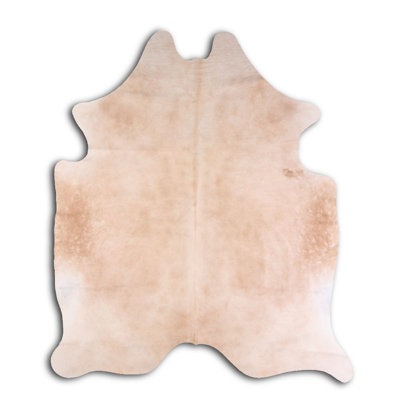 One-of-a-Kind Hand-Knotted 172cm x 204cm Cowhide Area Rug in Beige/Brown