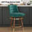 Swivel 24.00'' Counter Stool, Counter Height Bar Stools, 360°Swivel Upholstered Barstools with Back and Footrest for Kitchen Island, Solid Wood Legs-98346407