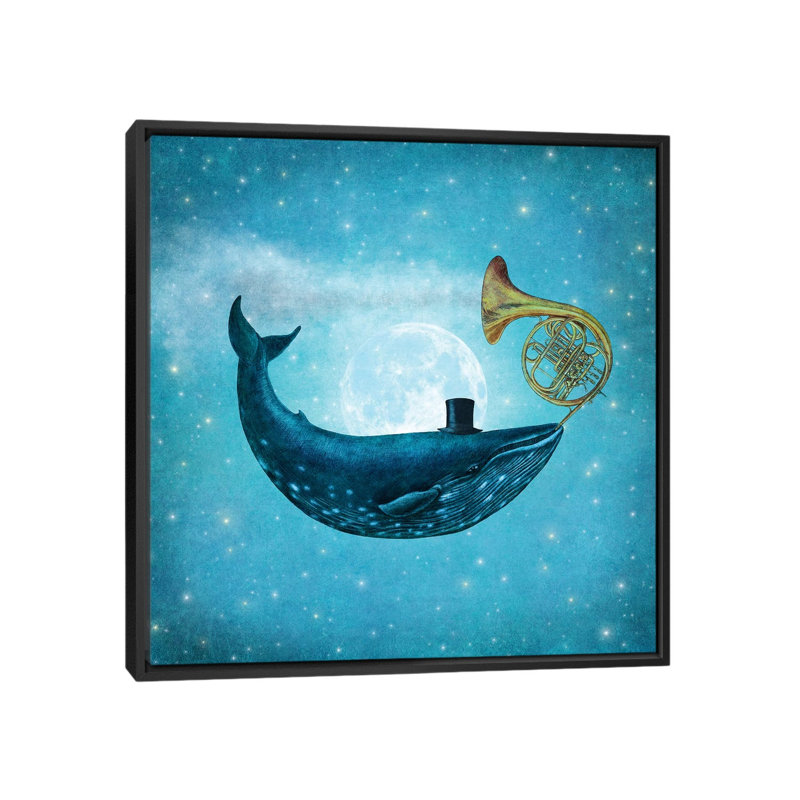 «Cloud Machine I» par Terry Fan - impression d'art graphique, H 26 po x l 26 po x P 1,5 po, Toile avec cadre noir, Aucun mat