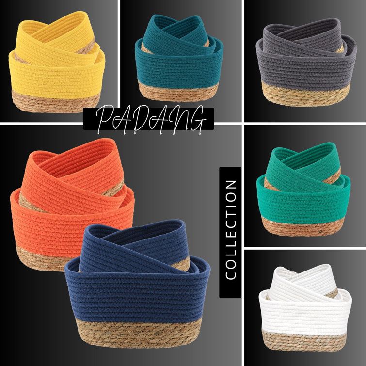 Evideco Padang 3-Piece Cotton Basket Bin