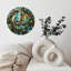 Horloge, vitrail, conception abstraite