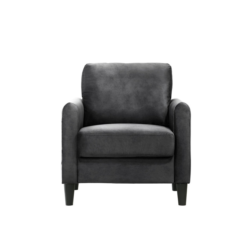 Velvet Armchair, Gray Velvet