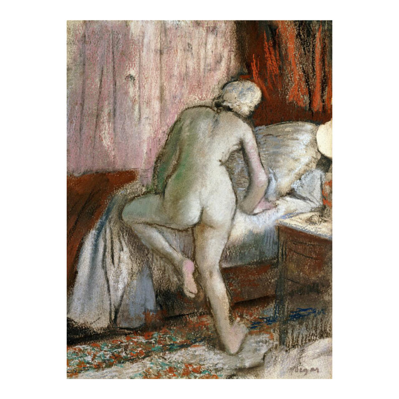 «Bedtime» par Edgar Degas - estampe numérique, H 20 po x l 16 po