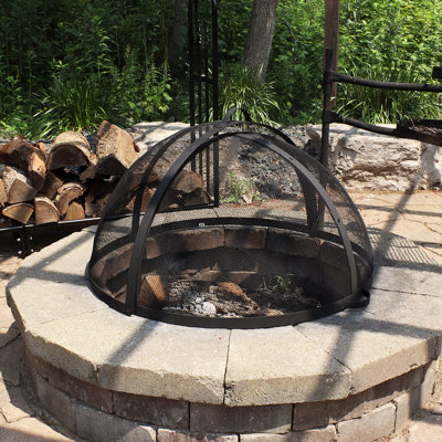  Easy Access Round Steel Spark Screen with Hinged Door