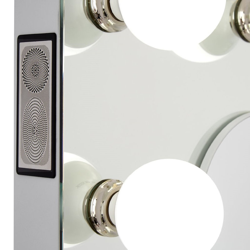 Hollywood Premiere Plus Vanity Mirror with 12 LED Bulbs 3X Magnifying Mirror with 2 USB Ports, Silver