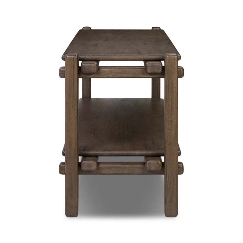 Feride Console Table-Reclaimed French Oak, 29.5" H x 86.75" W x 22.5" D, Gray Reclaimed French Oak