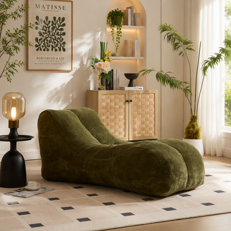 Fauteuil à billes, Vert olive