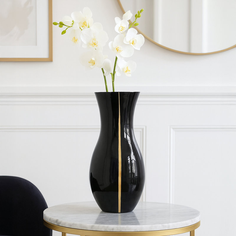 Vase de table en verre Santara, Noir