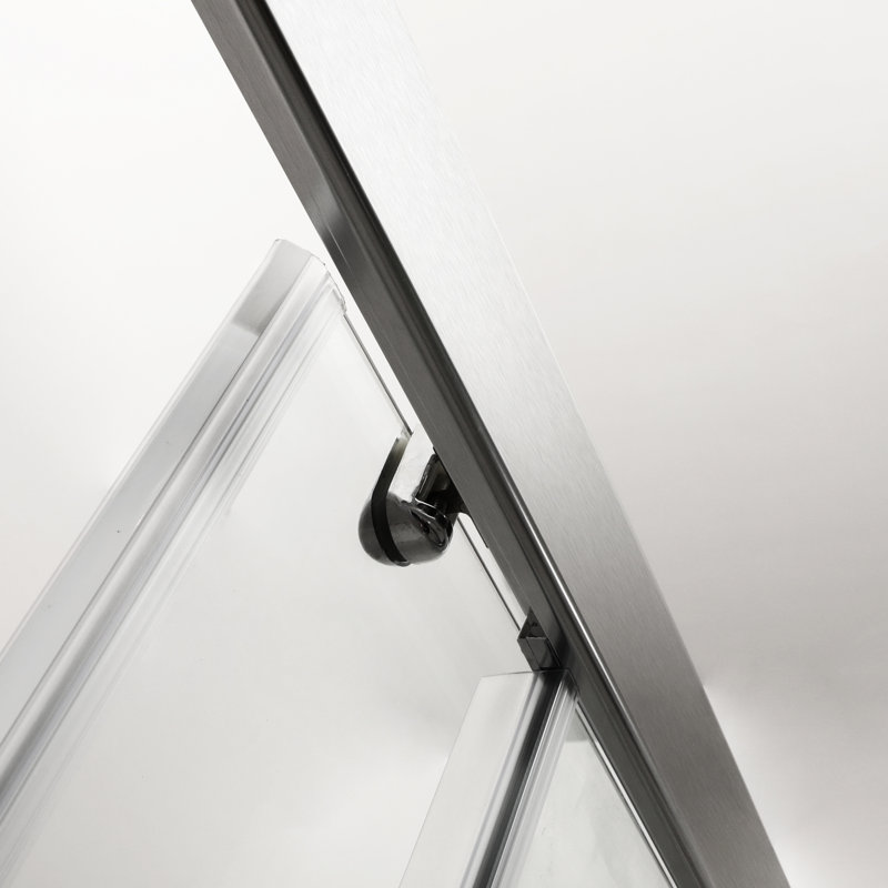 Cabine de douche l 48 po x H 72 po, nickel brossé - Accessoire de salle de bain attrayant avec style